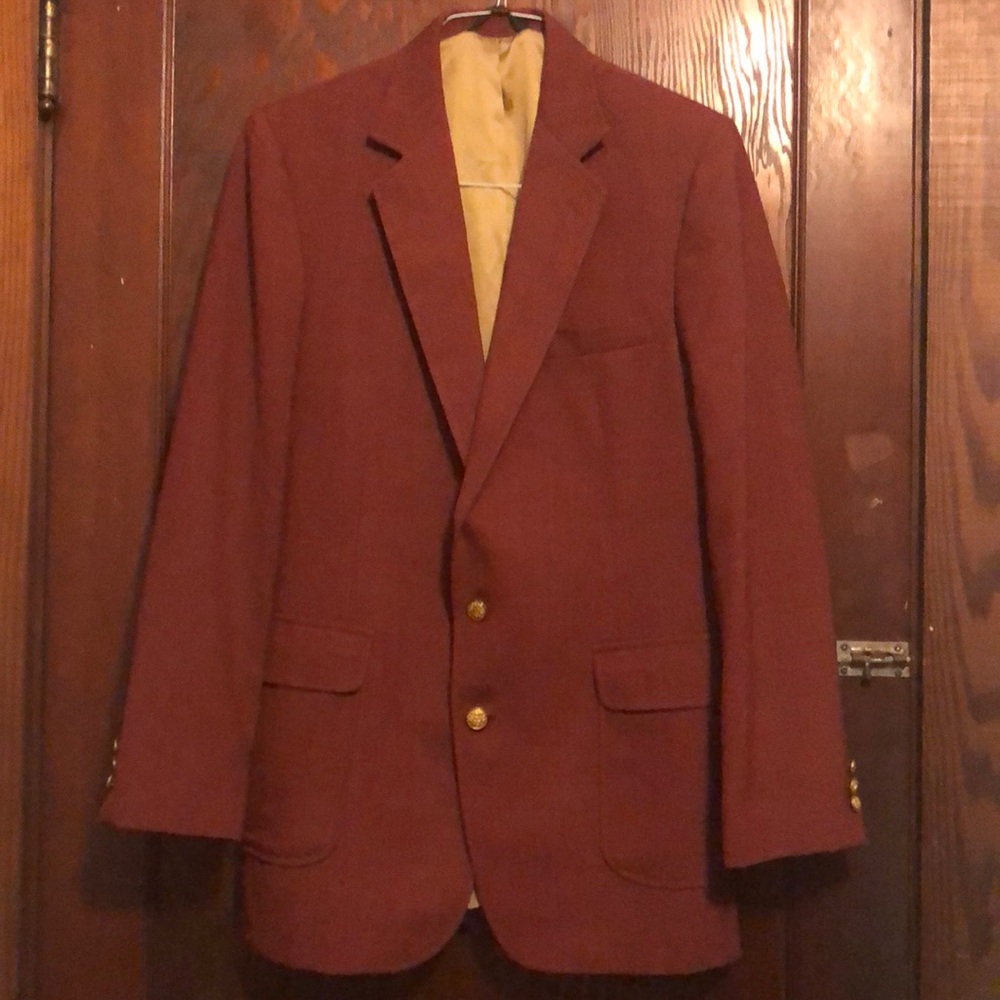 Red J.M. Haggar Premium Stretch Suit